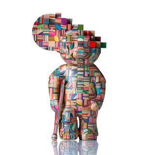 Illustration for article titled Sculptures Built From Skateboards And Made Like Japan's Buddha Statues